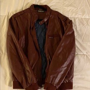 Dark wine Members Only faux leather jacket